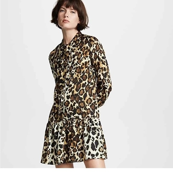 Alexis Leopard Print Dress XS - Picture 3 of 15
